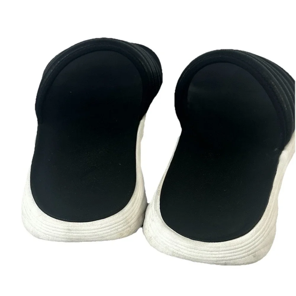 Olukai KOMO Slide Comfort‎ Sandal Black/ White Men Sz 10